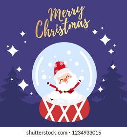 Cute Cartoon Christmas vector, Christmas card.