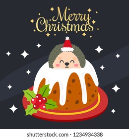 Cute Cartoon Christmas vector, Christmas card.
