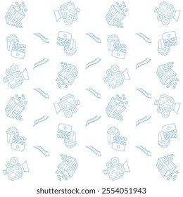 cute cartoon  cinema equipment pattern