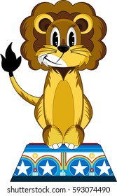 Cute Cartoon Circus Lion