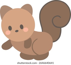Cute cartoon clip art of a chipmunk.