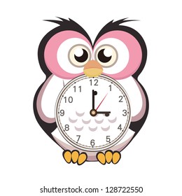 Cute Cartoon Clock Stock Vector (Royalty Free) 128722550 | Shutterstock