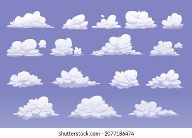 Cute cartoon cloud collection vector