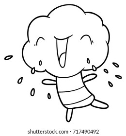 cute cartoon cloud head creature