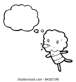 cute cartoon cloud head creature blowing raspberry