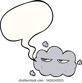 cute cartoon cloud with speech bubble