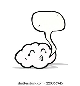 cute cartoon cloud with speech bubble