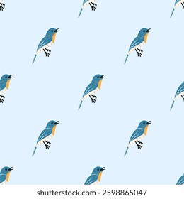 Cute cartoon clouds on sky. Doodle watercolor seamless pattern vector. Minimal wallpaper. Design for fabric, textile, cloth, shirt, skirt, dress, bedsheet, pajama, clothing, sticker.
