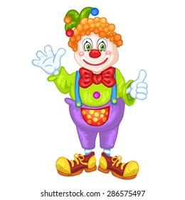 Cute cartoon clown.