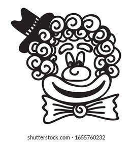 Cute cartoon clown. Vector illustration