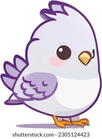 Cute cartoon cockatiel parrots illustration. Different color mutations, yellow and grey combinations. Isolated vector, adorable drawing style. 