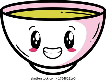 Cute Cute Cartoon Color Character Asian Soup Plate
