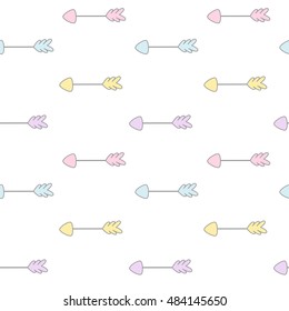 cute cartoon colorful arrows seamless vector pattern background illustration