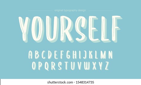 Cute Cartoon Comics Artistic Font Typography Design