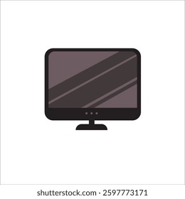 Cute Cartoon Computer Vector Illustration