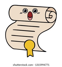 cute cartoon of a contract