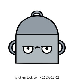 cute cartoon of a cooking pot