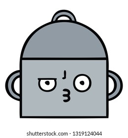 cute cartoon of a cooking pot