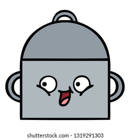 cute cartoon of a cooking pot