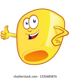 Cute cartoon corn grain vector illustration 