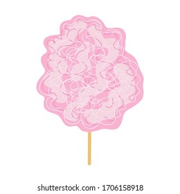 Cute Cartoon Cotton Candy Vector Illustration Stock Vector (Royalty ...