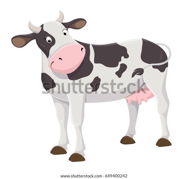 かわいいマンガ牛のイラスト のベクター画像素材 ロイヤリティフリー