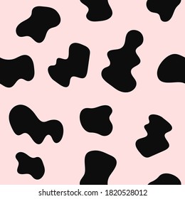 Cute cartoon cow texture. Simple vector illustration.