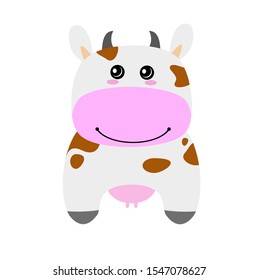Cute and cartoon cow vector.