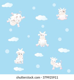cute cartoon cow, vector illustration