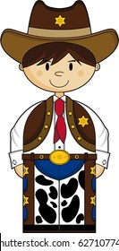 Cute Cartoon Cowboy