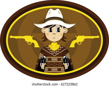 Cute Cartoon Cowboy