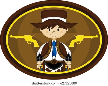 Cute Cartoon Cowboy