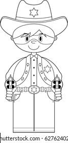 Cute Cartoon Cowboy