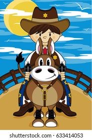 Cute Cartoon Cowboy