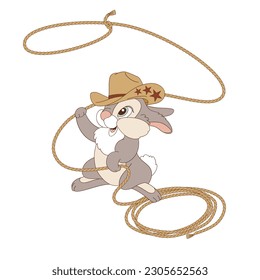 Lasso. Rope for catching animals. 5263875 Vector Art at Vecteezy