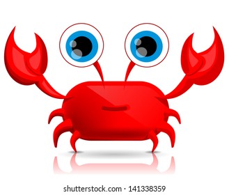 Cute cartoon crab