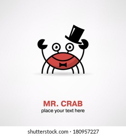 Cute cartoon crab