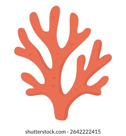 Cute cartoon crab in flat style with claws. Vector marine illustration for ocean or summer themes.
