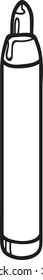 Cute cartoon crayon. Isolated