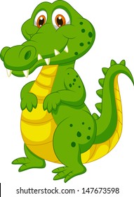 Cute cartoon crocodile