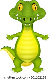 Cute cartoon crocodile