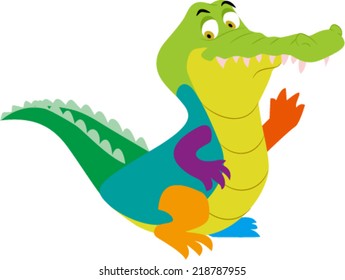 cute cartoon crocodile