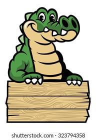 cute cartoon crocodile 