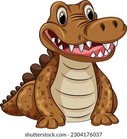 Cute Cartoon Crocodile Character illustration