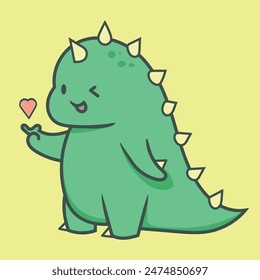 Cute cartoon crocodile, cute for children, stickers