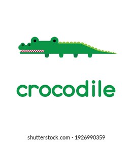 Cute cartoon crocodile. Vector illustration.