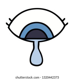 cute cartoon of a crying eye