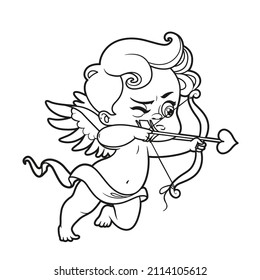 Arco, Flecha Y Corazones Icono De Vector Negro. Símbolo De Amor, Cupido Y  San Valentín. Ilustraciones svg, vectoriales, clip art vectorizado libre de  derechos. Image 166811377