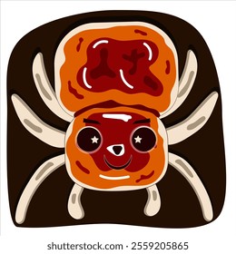 cute cartoon dango in the shape of a spider