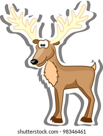 Cute cartoon deer